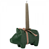 Maileg Holzschwein - Leuchter für 1 Kerze - Dunkelgrün, small. Weihnachtsatmosphäre Maileg
