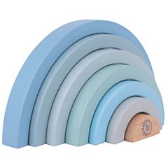 Regenbogen aus Holz - Blau