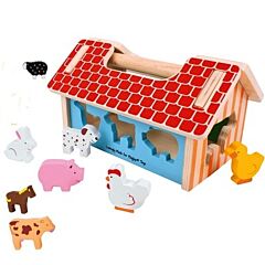Steckkasten - Haus mit Bauernhoftieren - Bigjigs