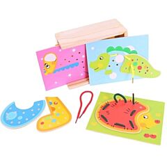 Fädelspielzeug - Vier Tiere - Bigjigs