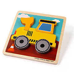 Puzzle - Bagger - Bigjigs. Puzzle aus Holz für Kleinkinder.
