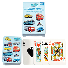 Mini-Spielkarten Autos und Fahrzeuge. Spiel