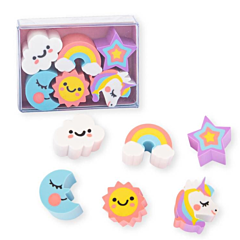 Radiergummis - Einhorn - 6 st