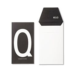 Glückwunschkarte mit Kuvert - Q - Design Letters