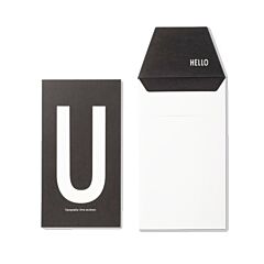 Glückwunschkarte mit Kuvert - U - Design Letters