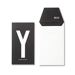 Glückwunschkarte mit Kuvert - Y - Design Letters