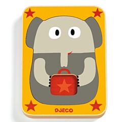 Djeco - Puzzle - Leo & Co in 3 Schichten - Spielzeug