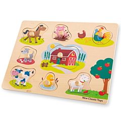 Puzzle mit Knöpfen - Farm - 8 Teile - New Classic Toys - Spielzeug