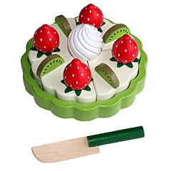 Kaufladen - Torte aus Holz - Kiwis und Erdbeeren - Magni