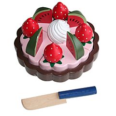 Kaufladen - Torte aus Holz - Melonen und Erdbeeren - Magni