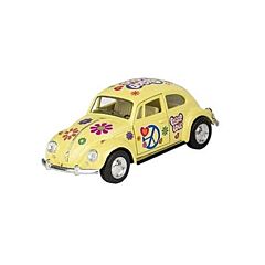 Spielzeugauto - VW Classical Beetle (1967) - Hippie - Gelb