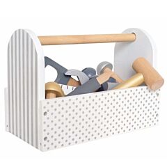 Werkzeugkasten aus Holz - Silber - Jabadabado