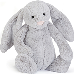 Jellycat Kuscheltier - Hase, 67 cm - Bashful Silver Bunny. Tolles Spielzeug und schönes Taufgeschenk