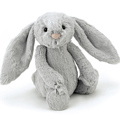 Jellycat Kuscheltier - Hase, 18 cm - Bashful Silver Bunny. Tolles Spielzeug und schönes Taufgeschenk