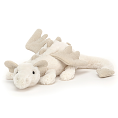 Jellycat Drachen - Kuscheltier - 26 cm - Snow Dragon Little. Tolles Spielzeug und schönes Taufgeschenk
