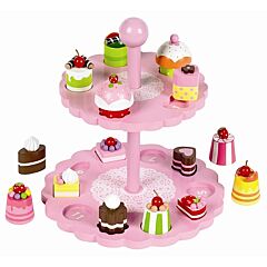 Kaufladen - Kuchenplatte mit 15 Kuchen