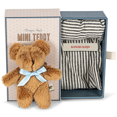 Konges slöjd - Kuscheltier - Teddybär im Tagesbett/Box - Milo tiny teddy. Spielzeug