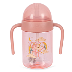 Konges slöjd - Flasche mit Trinkhalm und Henkel - Horn Stars