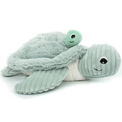 Schildkröte mit Baby - Kuscheltier - 29 cm - mint - Les deglingos. Tolles Spielzeug
