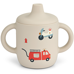 Liewood Trinklernbecher aus silikon, Neil cup - Emergency vehicle Sandy. Tolles Spielzeug und schönes Taufgeschenk