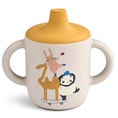 Liewood Trinklernbecher aus silikon, Neil cup - Around the world Sandy