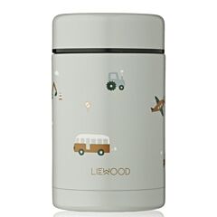Liewood - Thermobehälter 500 ml - Vehicles/dove blue mix