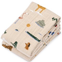 Liewood Wickeldecken - 2 St. - Around the world Sandy