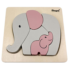 Puzzle - Elefant, rosa - 5 Teile - Magni. Spielzeug