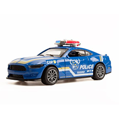 Polizeiauto aus Metall - Blau, 11 cm - diecast pull back - Magni. Spielzeug