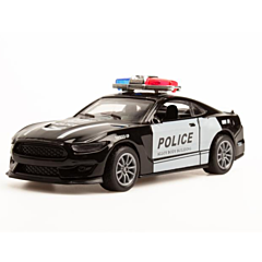 Polizeiauto aus Metall - Schwarz, 11 cm - diecast pull back - Magni. Spielzeug