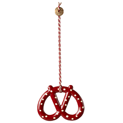 Maileg Weihnachts ornament - Brezel zum Aufhängen, metall - Punkt. Maileg Weihnachten