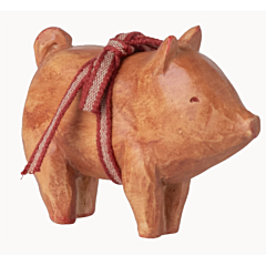 Maileg Schwein mit Schleife - 8cm - Rosa. Weihnachten.