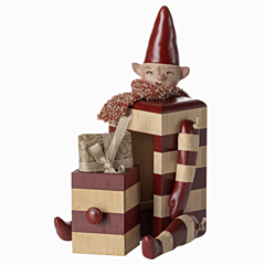 Maileg Weihnachtsdeko - Weihnachtswichtel mit Schublade - Rot. Weihnachten