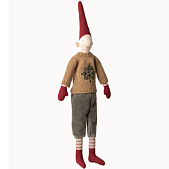 Maileg Weihnachtswichtel - Pixy size 3 Junge - Hose und Strickpullover. Weihnachten