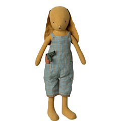 Maileg Hase - Medium, size 3 - Dusty Gelb Overall - Bunny Mädchen. Tolles Spielzeug