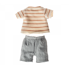 Maileg Hasen-Kleider - size 1 - Gestreifte Bluse und Shorts. Spielzeug
