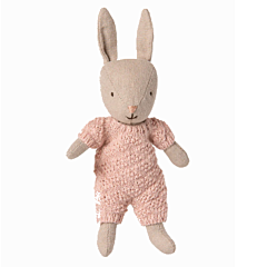 Maileg Hase - Mikro, sand - Rose Strickanzug. Spielzeug, Taufgeschenk