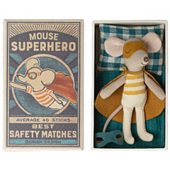 Maileg Maus in Streichholz-Schachtel mit kleiner Bruder - Super Hero. Spielzeug