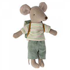 Maileg Maus - Große Bruder Dreiradmaus mit Rucksack