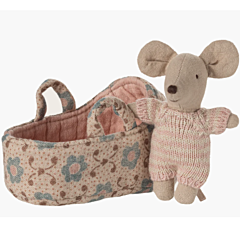 Maileg - Babymaus in Tragetasche - Rose. Spielzeug