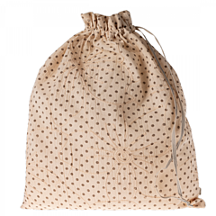 Maileg - Tasche mit Kordelzug - Brown dots - Large
