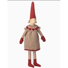 Maileg Weihnachtswichtel - Pixy size 2 Mädchen - Strickkleid. Weihnachten