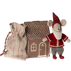 Maileg - Weihnachtsmann Maus mit Haus- Großer Bruder. Maileg Weihnachten