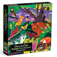 Puzzle - Glow in the dark - Forest Illuminated - 500 Teile - Mudpuppy. Tolles Spielzeug