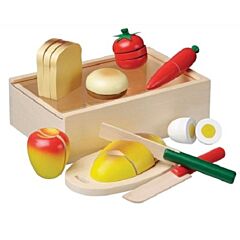 Kaufladen - Kasten mit Frühstück aus Holz - New Classic Toys