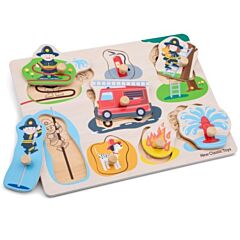 Puzzle mit Knöpfen - Feuerwehr - 8 Teile - New Classic Toys