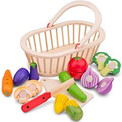 Kaufladen - Gemüse in Korb - New Classic Toys