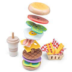 Kaufladen - Hamburger meal mit Stapelturm Hamburger - New Classic Toys. Spielzeug