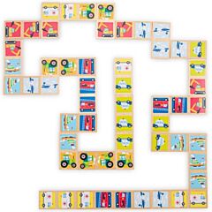 Spiel - Domino aus Holz - Fahrzeuge - New Classic Toys