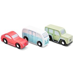 Holzautos - 3 Retro autos - New Classic Toys 